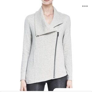 Helmut Lang Light Gray V-Neck Asymmetrical Sweater Size Medium